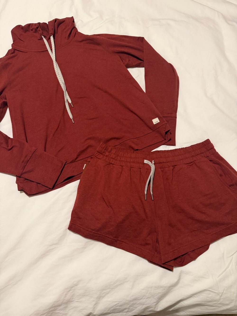 Vuori Burgundy Athletic Lounge Shorts